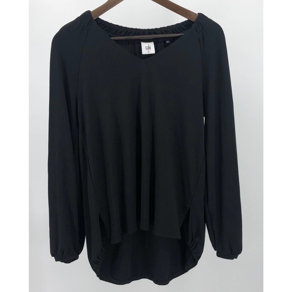 Cabi Women's Black Elastic V-Neck Tunic Blouse XS - Picture 1 of 7